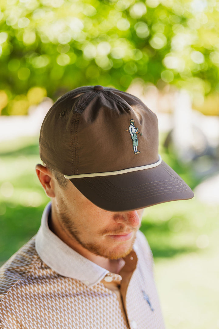 Collins Nylon Unstructured Rope Hat (Brown)