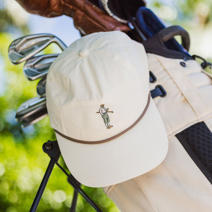 Collins Nylon Unstructured Rope Hat (Off-White)