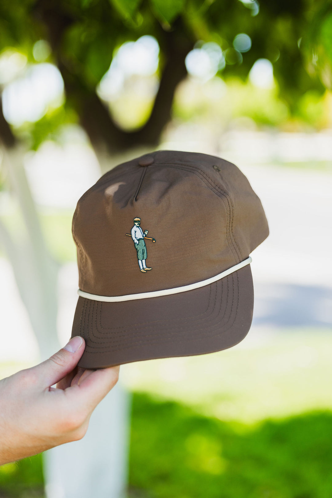 Collins Nylon Unstructured Rope Hat (Brown)