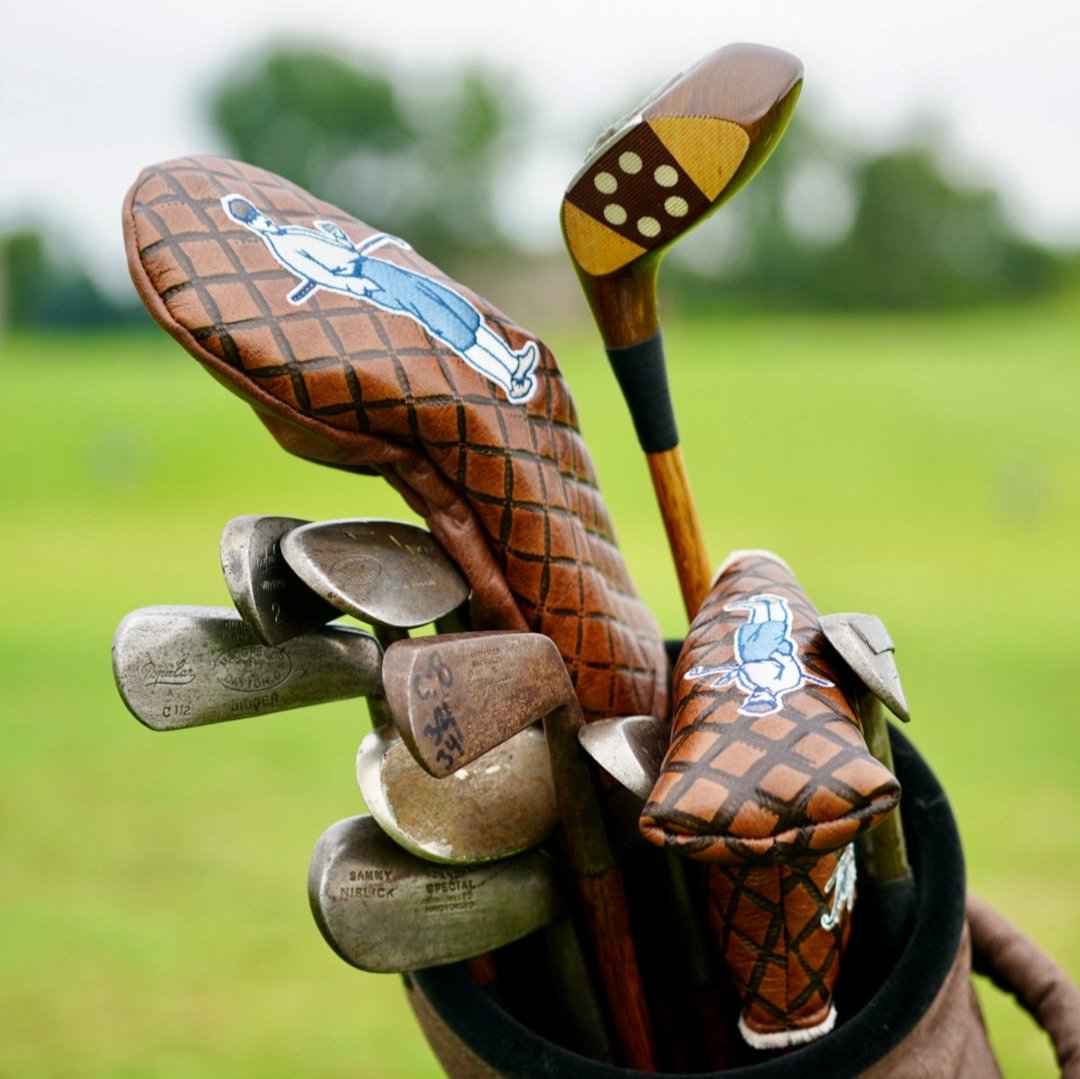 Vintage Faux Leather Westchester Golf Bag with buying Headcover