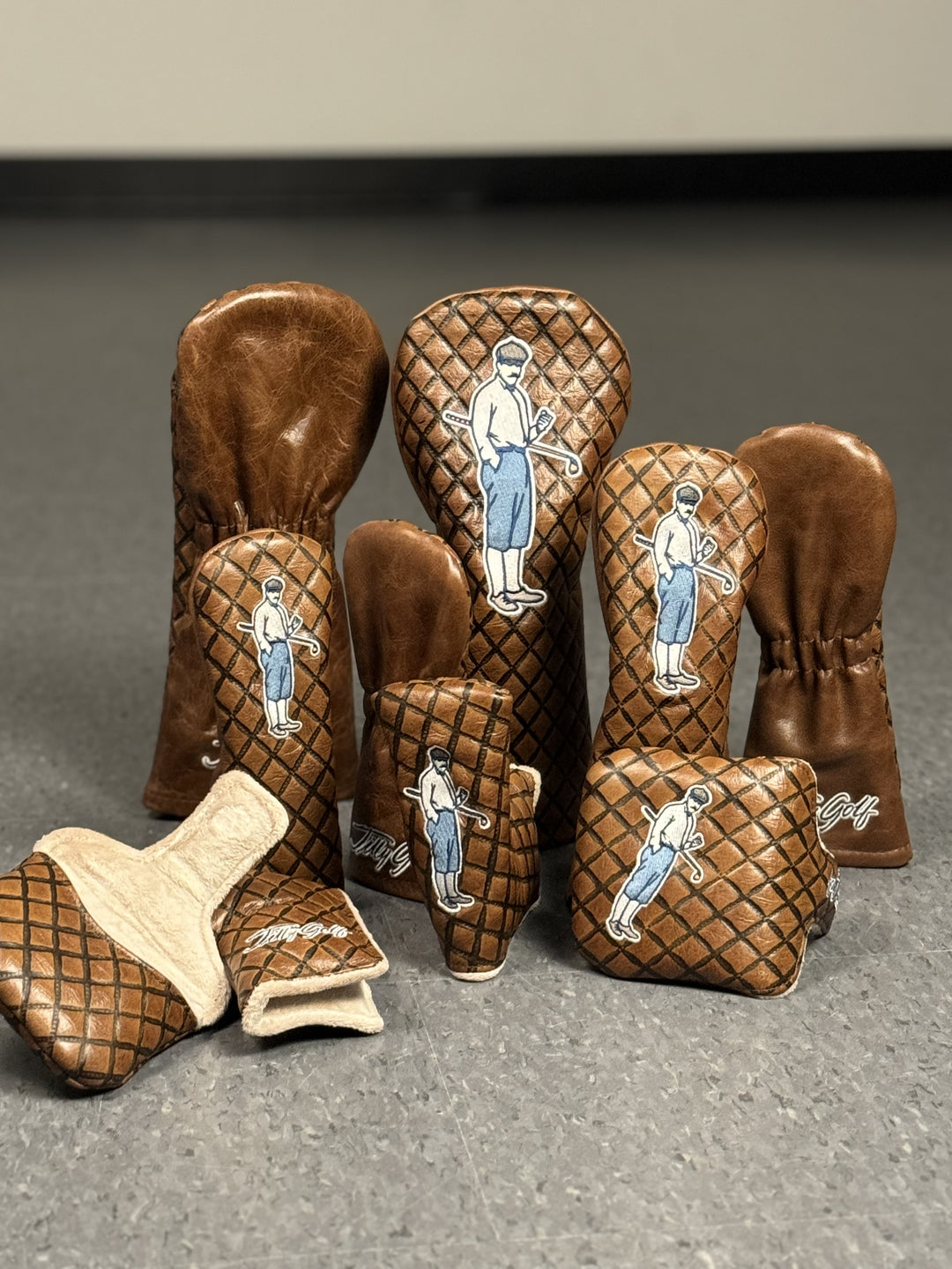 Embossed Leather Headcovers