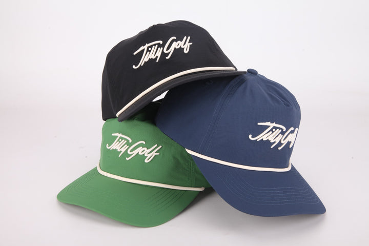 Warren Nylon Unstructured Rope Hat (Navy)