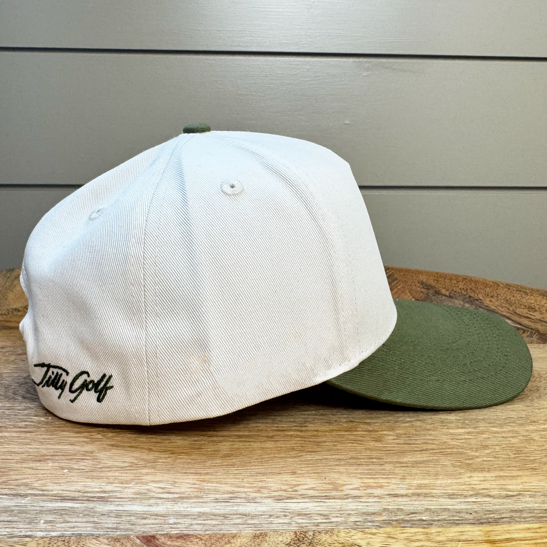 Classic Tilly 5 Panel Cotton Structured Hat (olive)