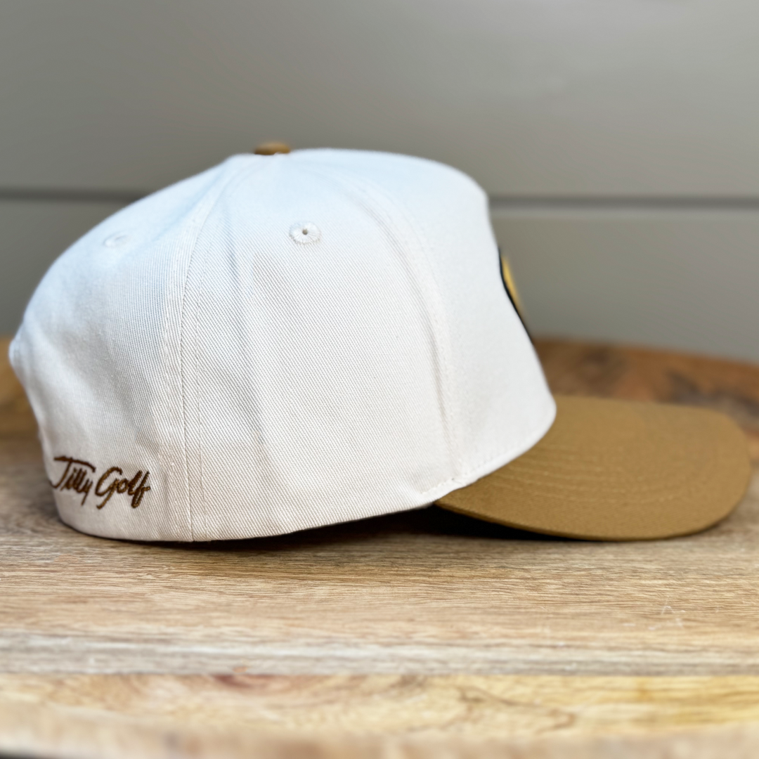 Fancy Face 5 Panel Cotton Structured Hat (tan)